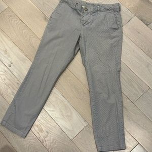 GAP Women's blue pin stripe, low waist boyfriend pants